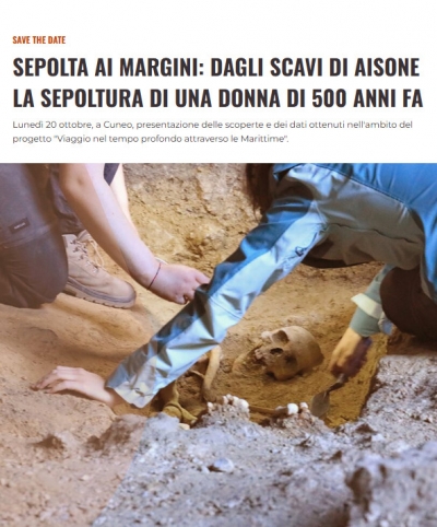 Sepolta ai margini: dagli scavi di Aisone la sepoltura di una donna di 500 anni fa