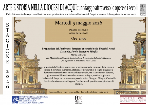 5 maggio 2026 - Arte e storia della diocesi di Acqui: un viaggio attraverso le opere e i secoli