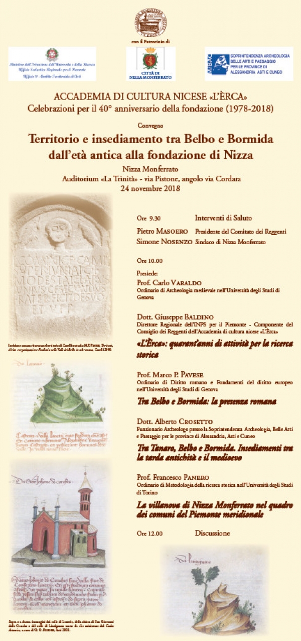 Territorio e insediamento tra Belbo e Bormida dall&rsquo;et&agrave; antica alla fondazione di Nizza