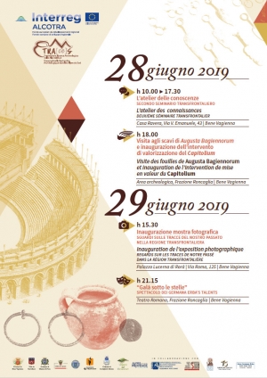 TRA[ce]S Trasmettere Ricerca Archeologica nelle Alpi del Sud - Eventi a Bene Vagienna 28 e 29 Giugno 2019