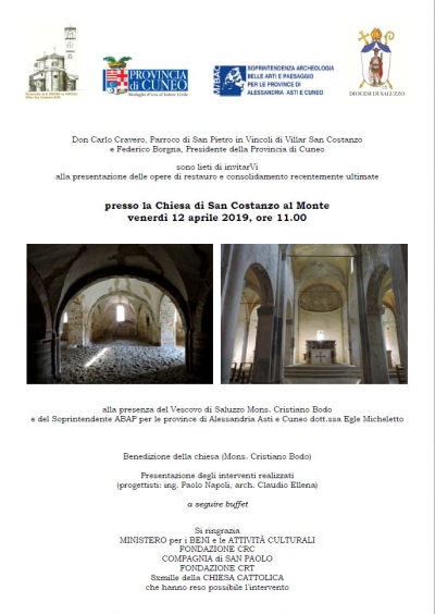 Chiesa di San Costanzo al Monte - Presentazione opere di restauro e consolidamento