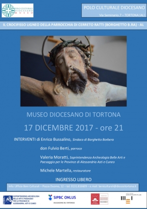 Restauri in corso: IL CROCIFISSO LIGNEO DELLA PARROCCHIA DI CERRETO RATTI in Valle Borbera