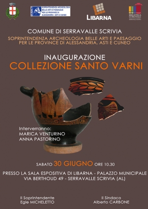 Presentazione allestimento reperti archeologici della “Collezione Santo Varni” di proprietà del  Comune di Serravalle Scrivia