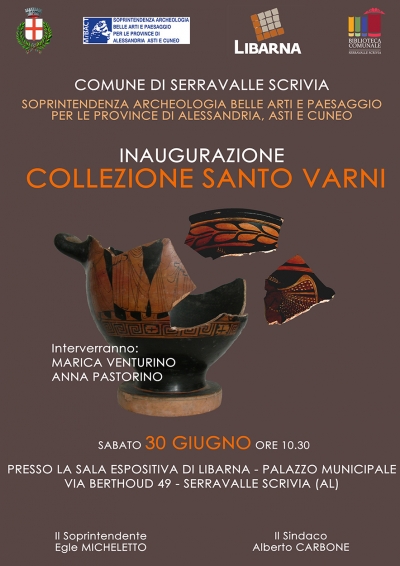 Presentazione allestimento reperti archeologici della &ldquo;Collezione Santo Varni&rdquo; di propriet&agrave; del  Comune di Serravalle Scrivia