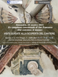 Il cantiere dell’ex chiesa di San Francesco di Alessandria viene svelato al pubblico nell’ambito delle Giornate di Valorizzazione promosse dal Ministero della Cultura